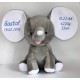 Grå Elefant bamse med navn