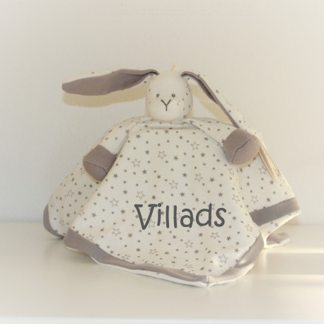 Teddykompaniet Økologisk kanin nusseklud med navn på