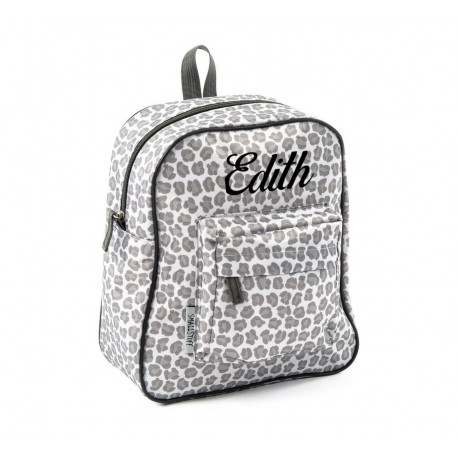 Smallstuff lille leopard rygsæk med navn på