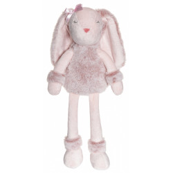 Teddykompaniet  rosa Flufisser kaninbamse med navn på