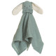 Teddykompaniet grøn musselin nusseklud med navn på