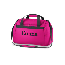 Pink sportstaske med navn – rummelig og personlig taske til sport eller rejse