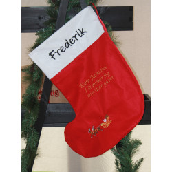 Ekstra stor julesok med navn og god plads til gaver