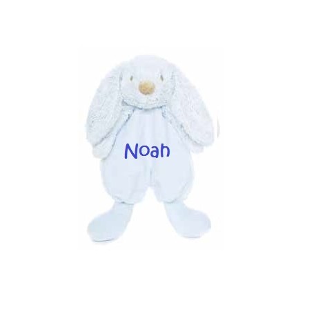 Teddykompaniet lolli bunnies lyseblå nusseklud med navn