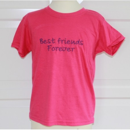 Pink børne t-shirt med tekst