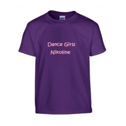 MørkeLilla børne T-shirt med tekst
