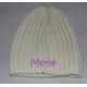 Råhvid beanie hue med navn på