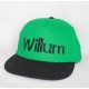 Grøn junior snapback cap med navn på