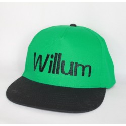 Grøn junior snapback cap med navn på