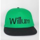 Grøn junior snapback cap med navn på
