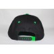 Grøn junior snapback cap med navn på